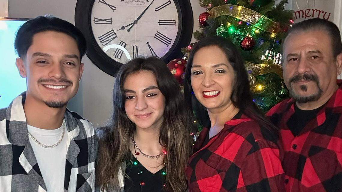 A Galvan family portrait, with, from left, Marc, Adriana, Lisa and Mike.