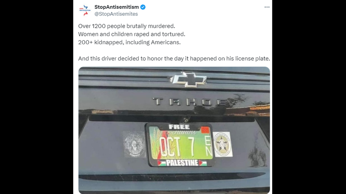 Variations of “October 7” license plates were revoked in Illinois.