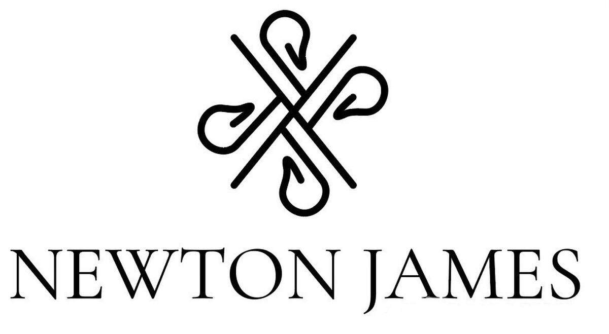 Newton James’ logo features swan heads, a nod to Denham’s family crest.