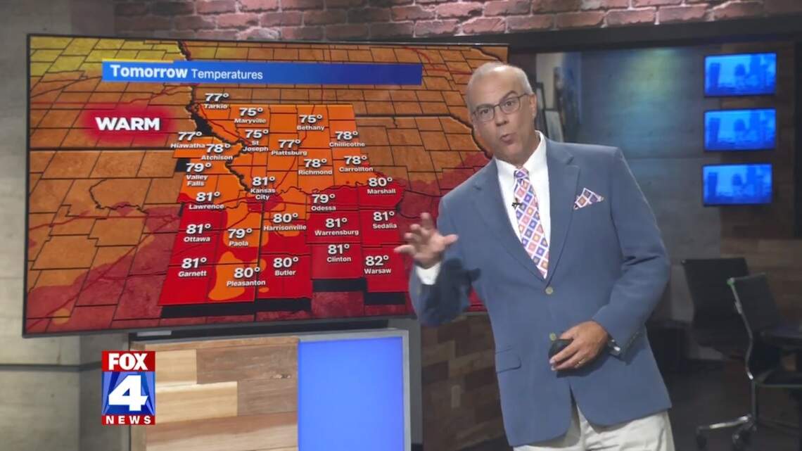 Temperatures will be around 80 Saturday in Kansas City area, chance for rain later