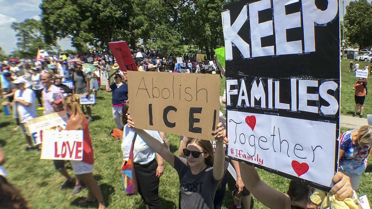Cassandra Woolworth, the organizer of the Kansas City rally, said she will not stop rallying “until every child is reunited and out of prison.”