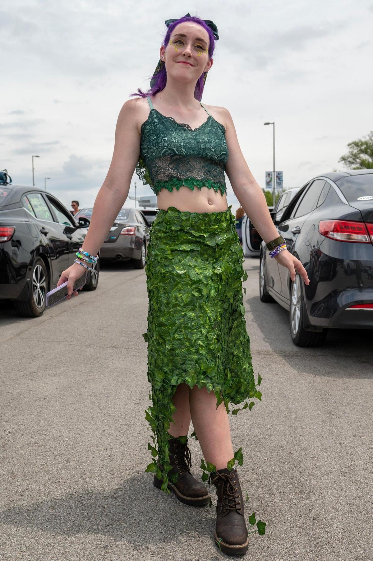 Kollette Roche is seen dressed at the song “Ivy” at Taylor Swift’s Eras Tour stop at GEHA Field at Arrowhead Stadium on Friday, July 7, 2023, in Kansas City.