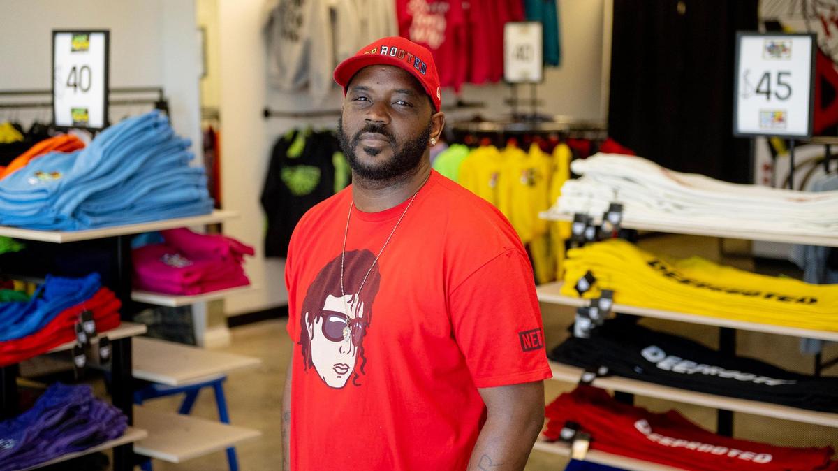 Donell Jamison, owner of Deep Rooted Clothing Co., opened his first brick-and-mortar store last month at 1112 E. 47th Terrace.