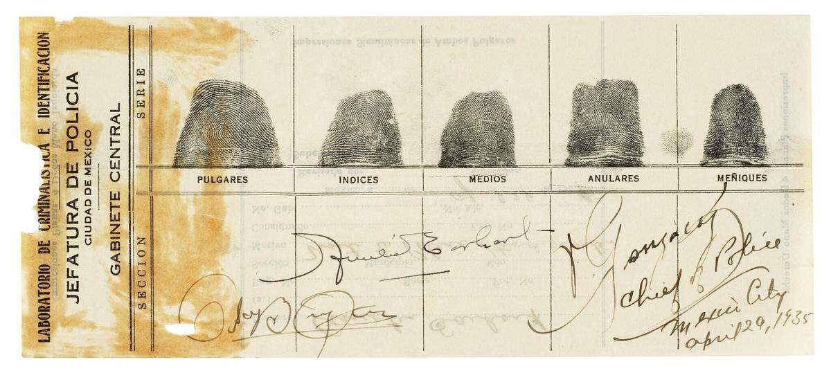 A set of Amelia Earhart’s fingerprints from 1935 are among eight items being auctioned this week at Bonhams auction house in New York. Estimated value: $8,000 to $12,000.