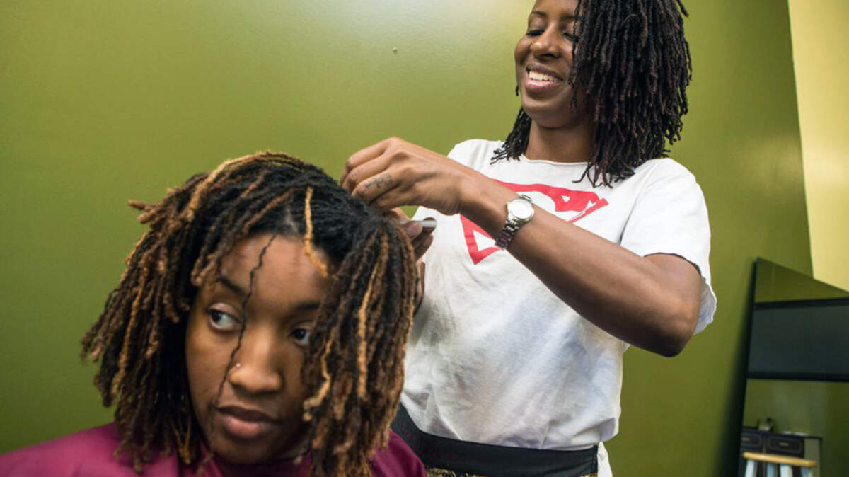 Tameka Stigers would need more hours of training than an EMT to get her license to braid hair. That makes no sense.