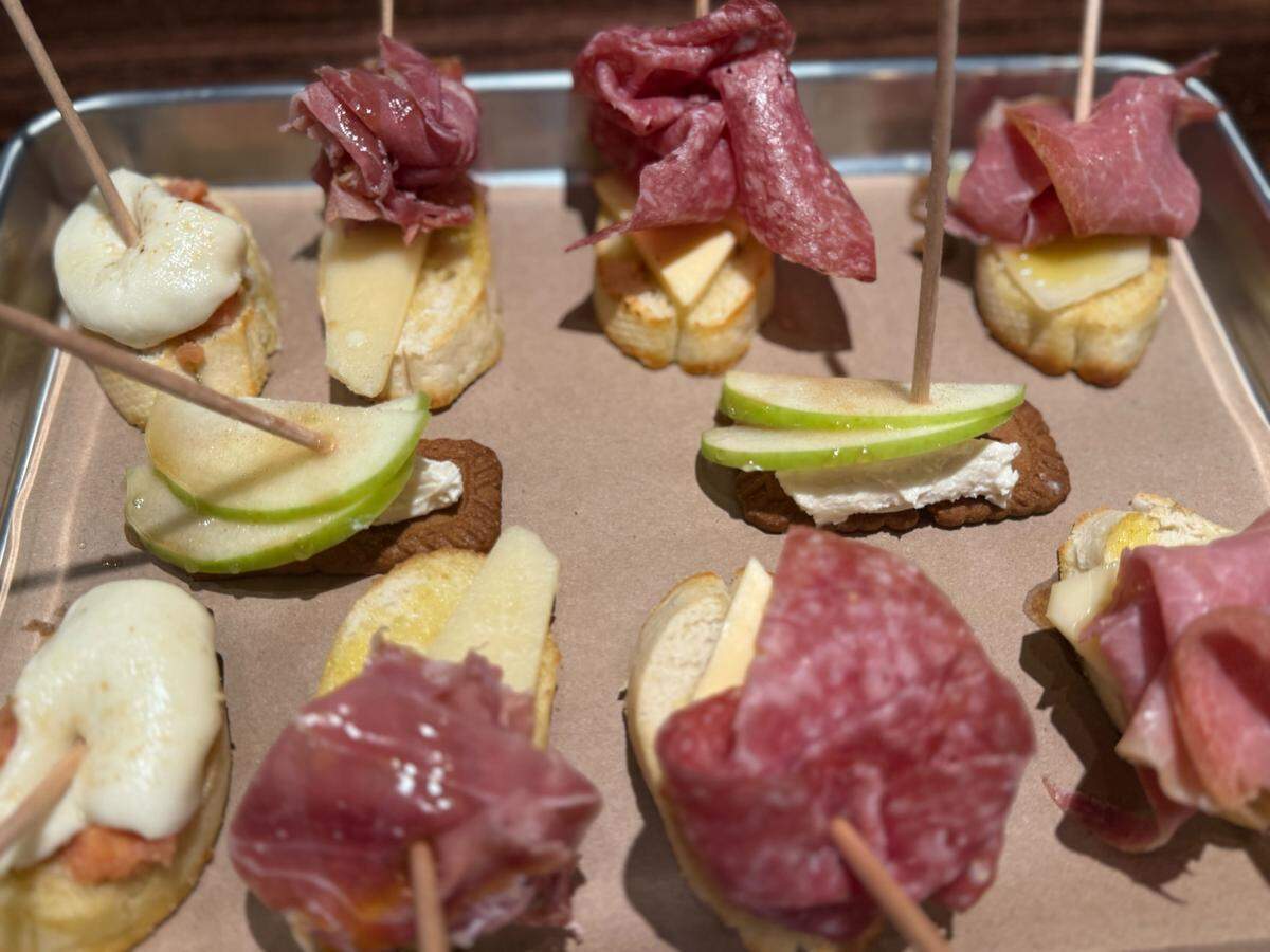 Lilico’s serves pinchos, a variety of skewered appetizers, often with meat and cheese.