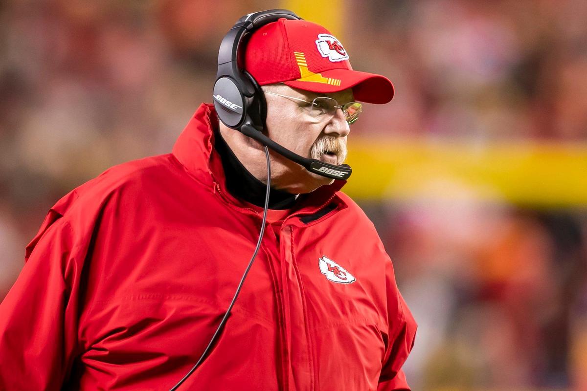 Chiefs coach Andy Reid watches a play during last season’s game against the Pittsburgh Steelers at Arrowhead Stadium in Kansas City.