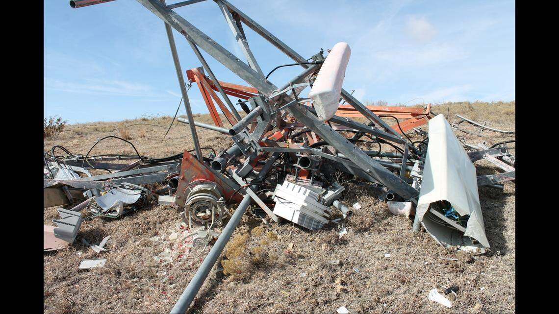 Verizon Wireless, area first responders, and a local school district all had equipment on the tower, officials said.