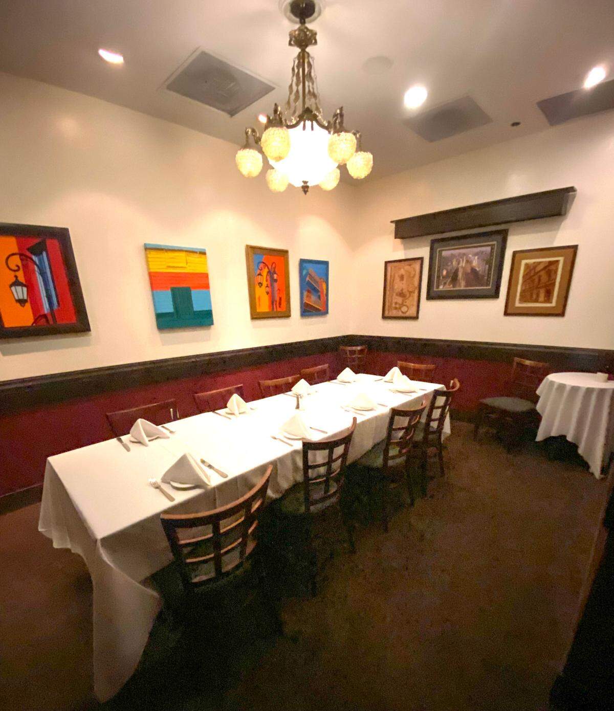 Travis Kelce and Taylor Swift had a date night in this private dining room in Piropos last October. A restaurant manager said the room was set up for the couple alone.