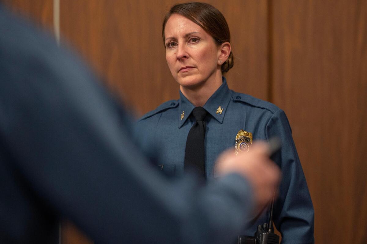 Kansas City Police Chief Stacey Graves spoke during a South Kansas City Alliance meeting on Jan. 9, one of the first public meetings Graves attended since becoming chief.