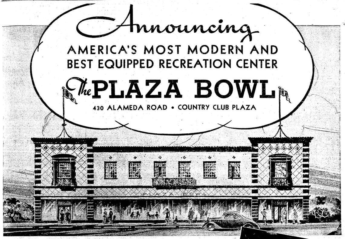 Advertisement for the Plaza Bowl.