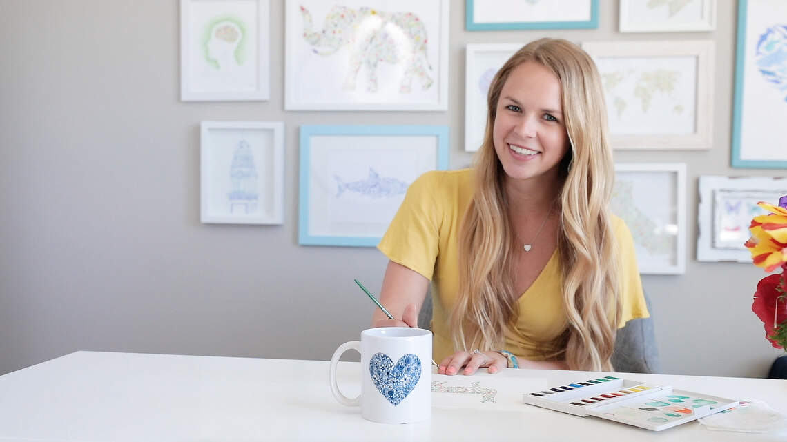 Kansas City artist Carly Rae Robinson spreads joy with her whimsical watercolor prints