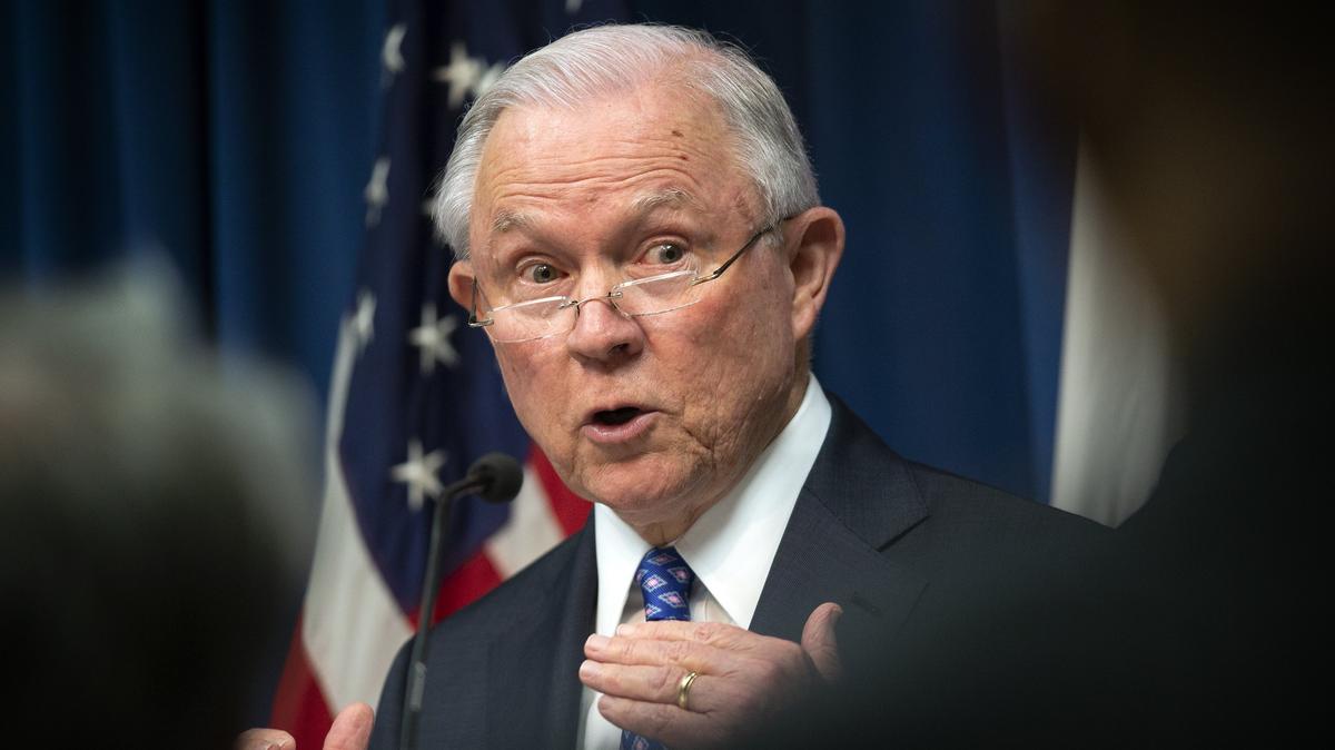Attorney General Jeff Sessions spoke to department attorneys on Thursday at the federal courthouse in downtown Kansas City.