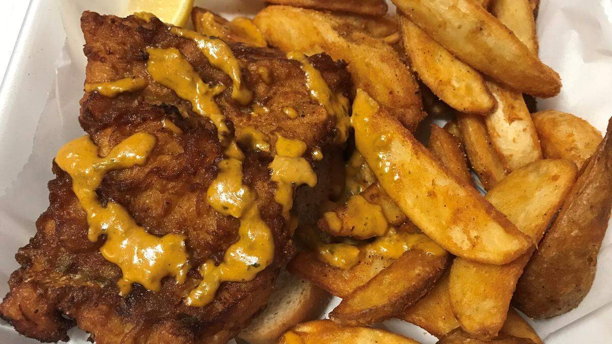 The cod combo meal at Westport Fish & Chips includes two sides.