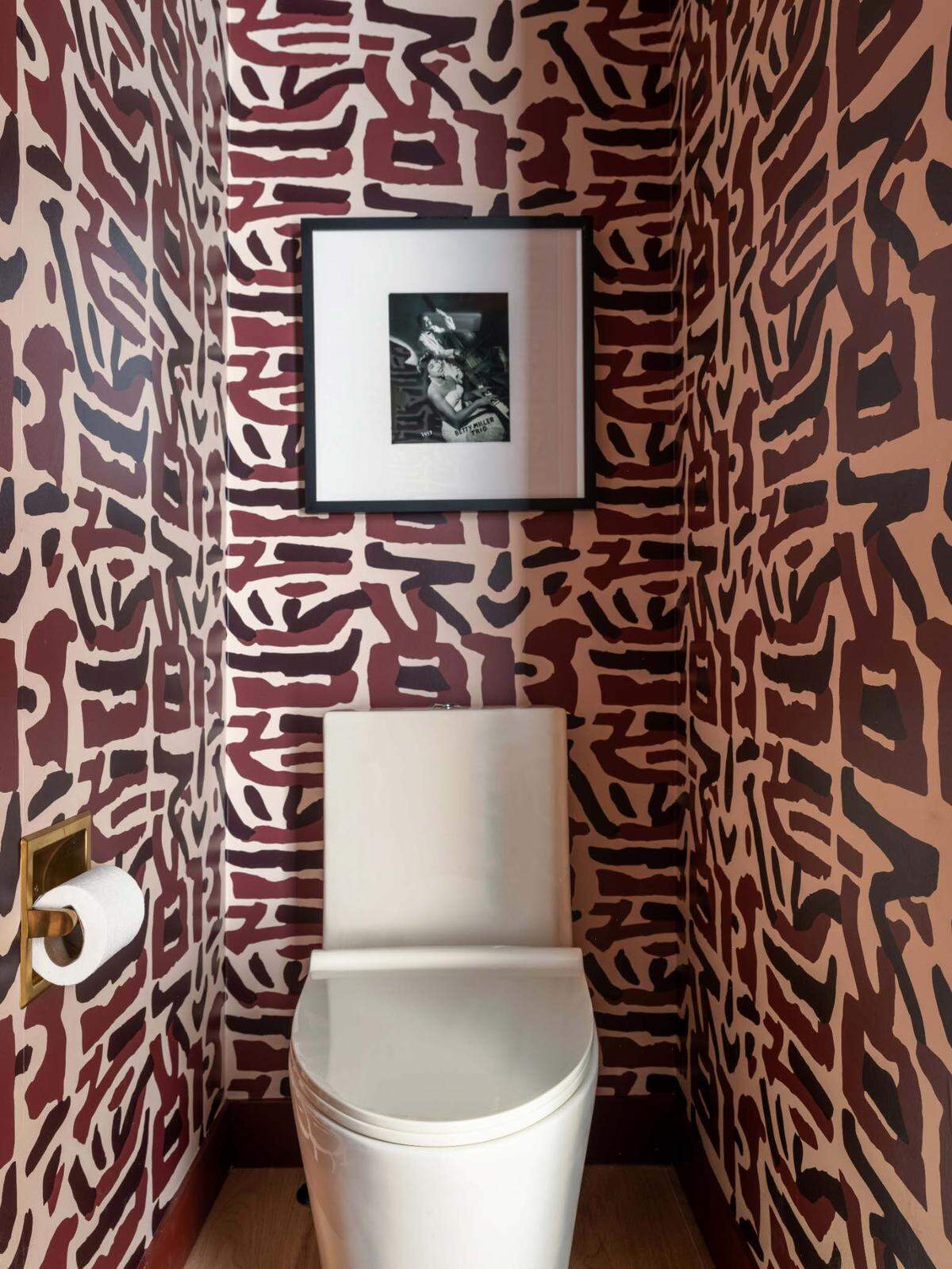 The powder room in the Urban Oasis home.