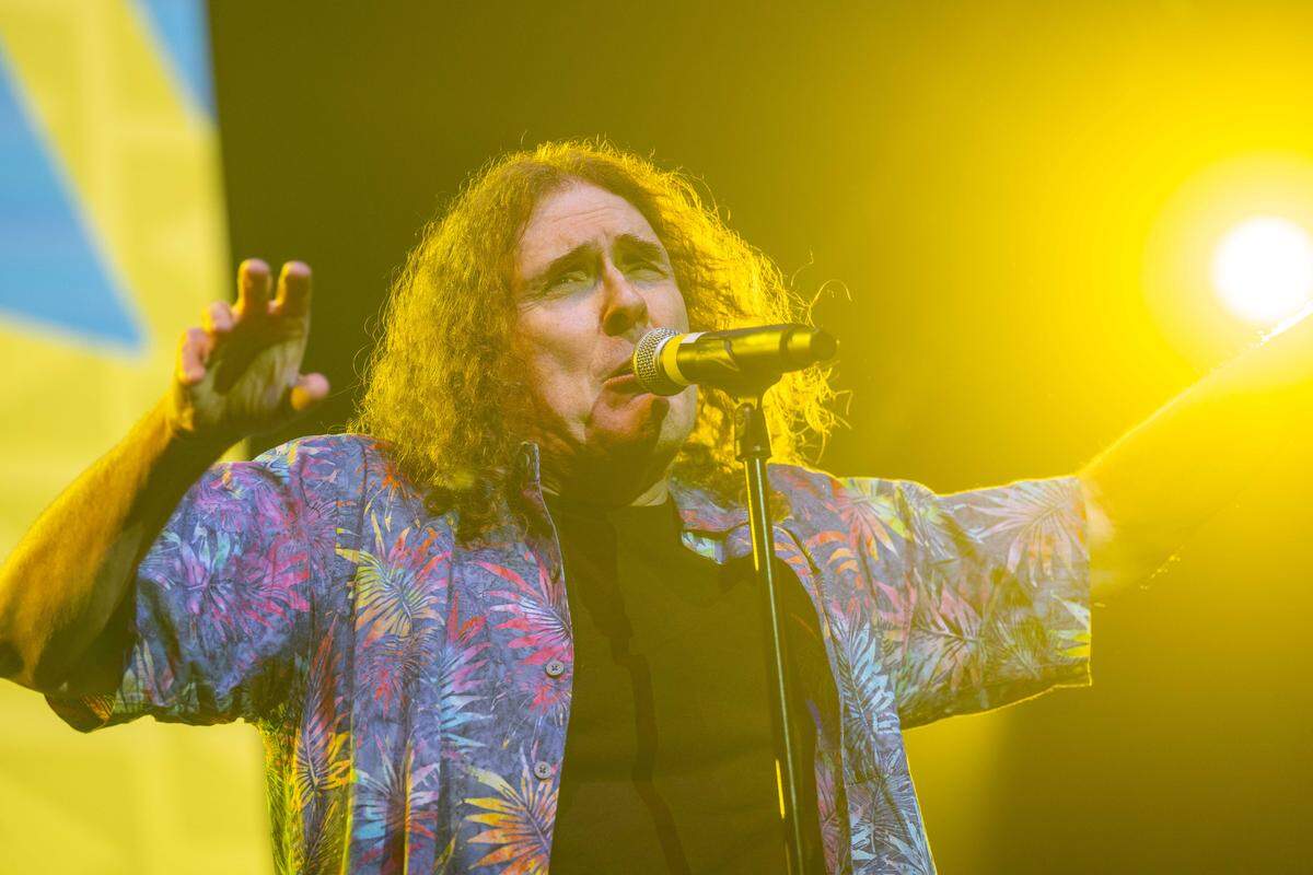 “Weird Al” Yankovic performs “Amish Paradise” at Thundergong! on Saturday, Nov. 8, at Uptown Theater in Kansas City. The annual fundraiser was hosted by Jason Sudeikis and featured live music performances and moments of comedy.