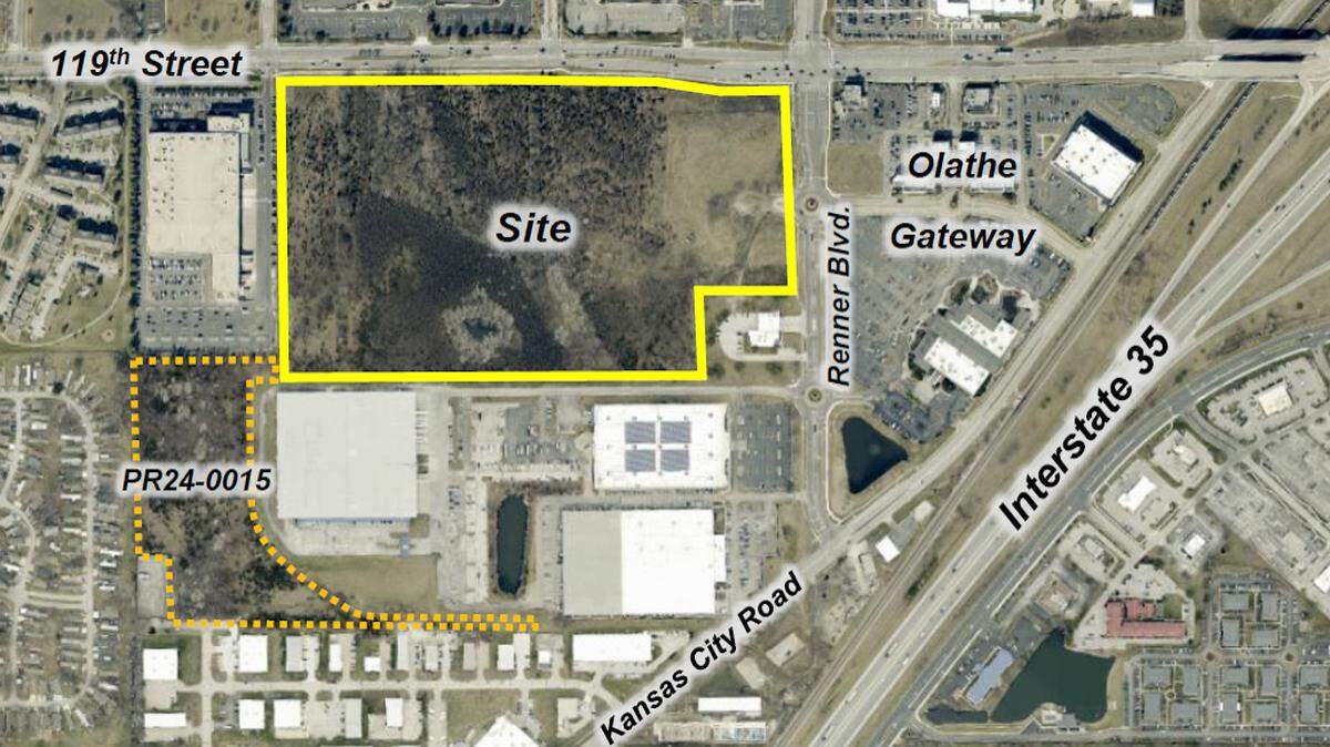 Site development plans show where Halo Ridge will be constructed in Olathe. The development will bring an accessible amusement park, sports arena and hotel to the city’s Gateway District.