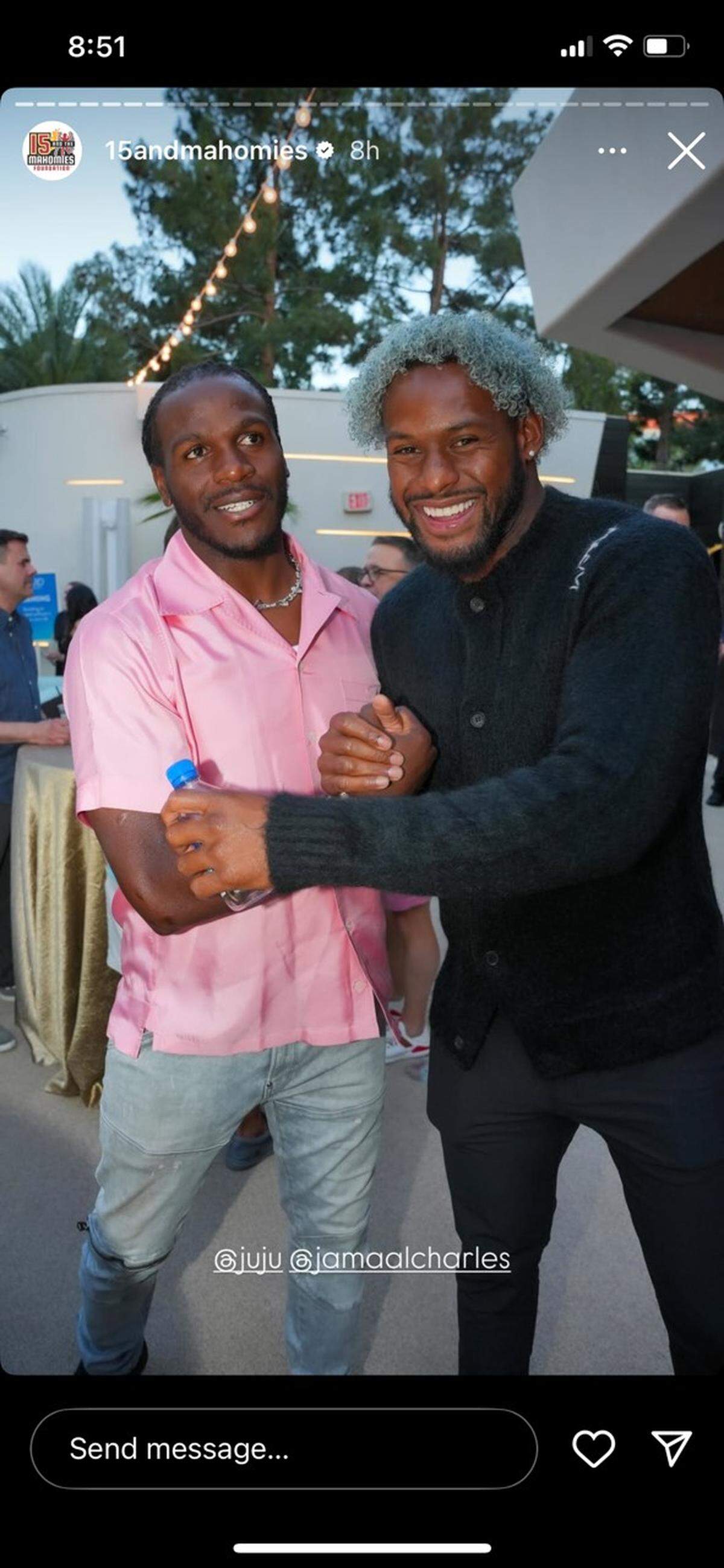 Jamaal Charles and JuJu Smith-Schuster.
