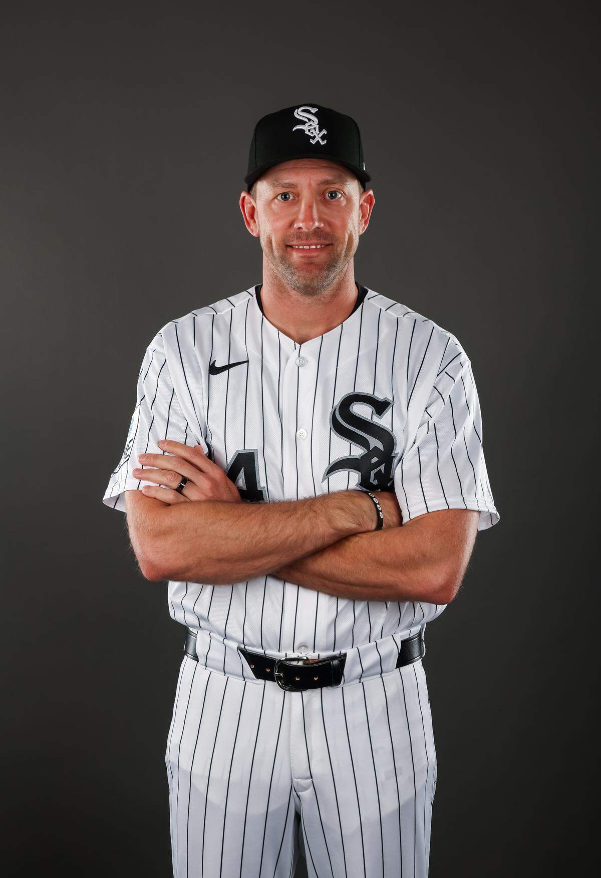White Sox pitching coach Zach Bove poses for a picture on Chicago’s photo day during spring training at Camelback Ranch in Glendale, Arizona on Feb. 17, 2026.