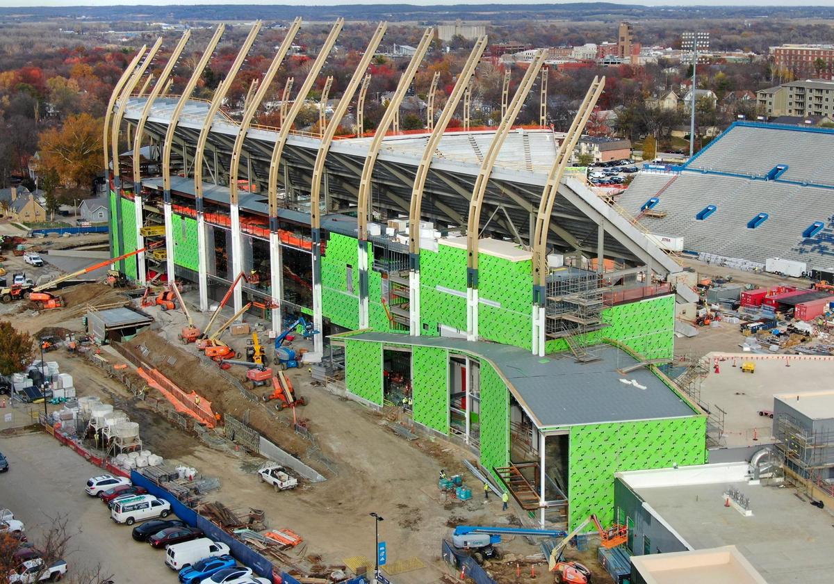 The first phase, targeting the north and west sides, includes elevated seating, closer premium seating, and a new conference center​. The west side is seen here looking to the north.