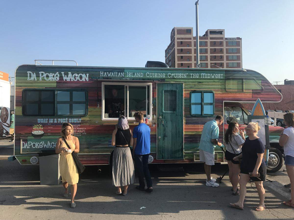 Da Poke Wagon was at First Fridays in the Crossroads on Aug. 3.