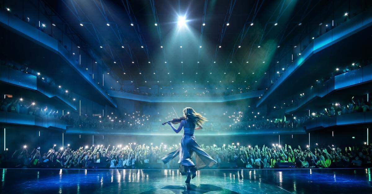 An illustration provided by the Kansas City Symphony shows how a show could look at the new venue the organization is planning.