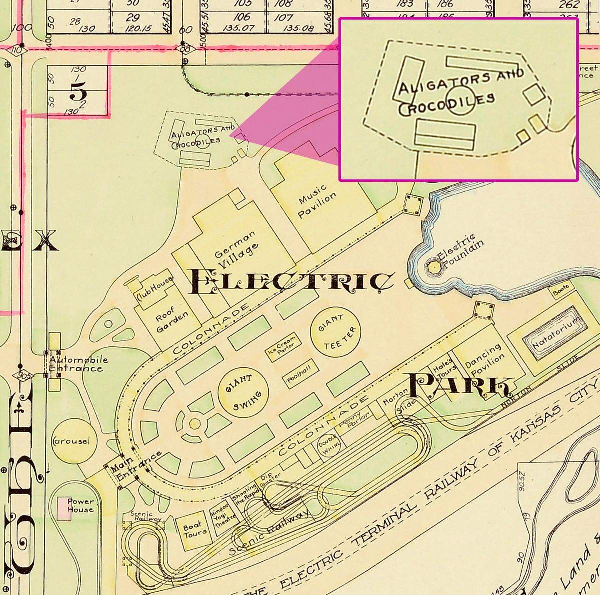the 1907 Tuttle & Pike Atlas of Kansas City shows Electric Park.