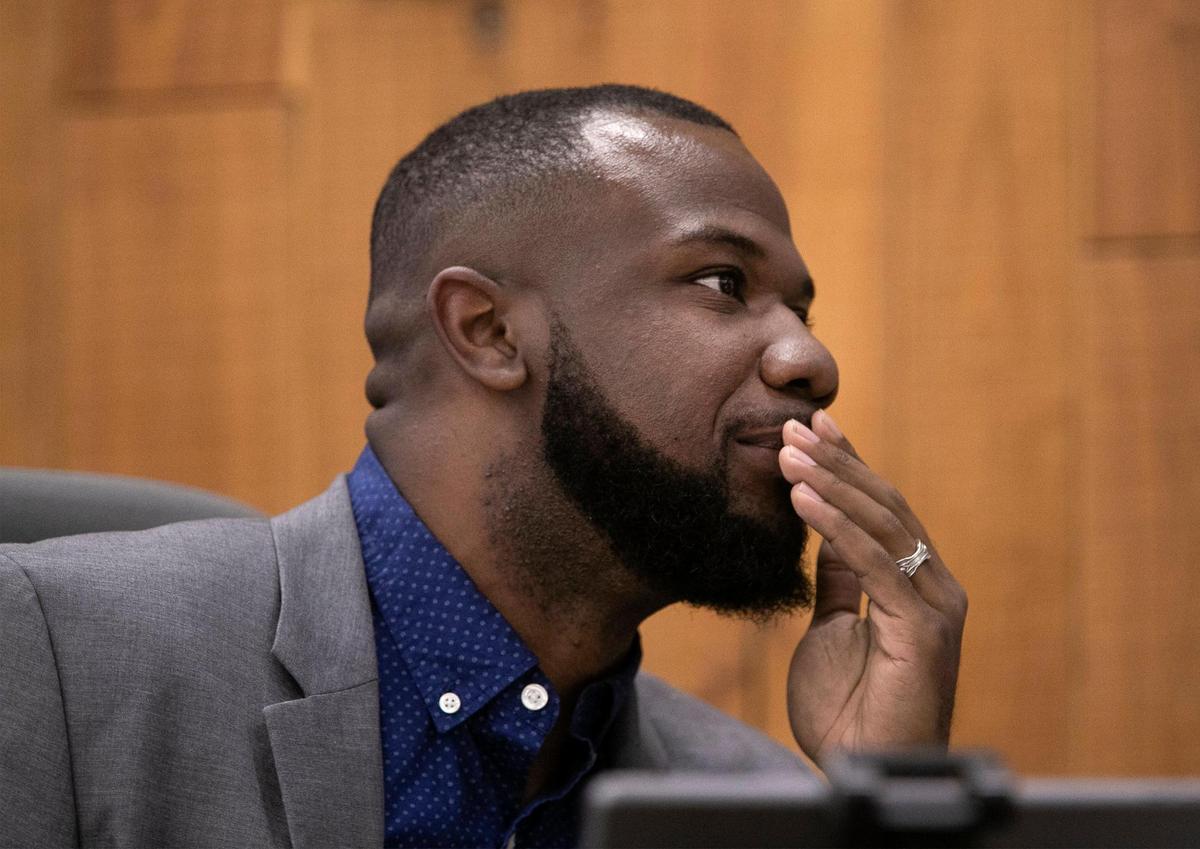Andrew Davis, county commissioner District 8, at the Wyandotte County commissioners meeting Thursday, September 15, 2022.