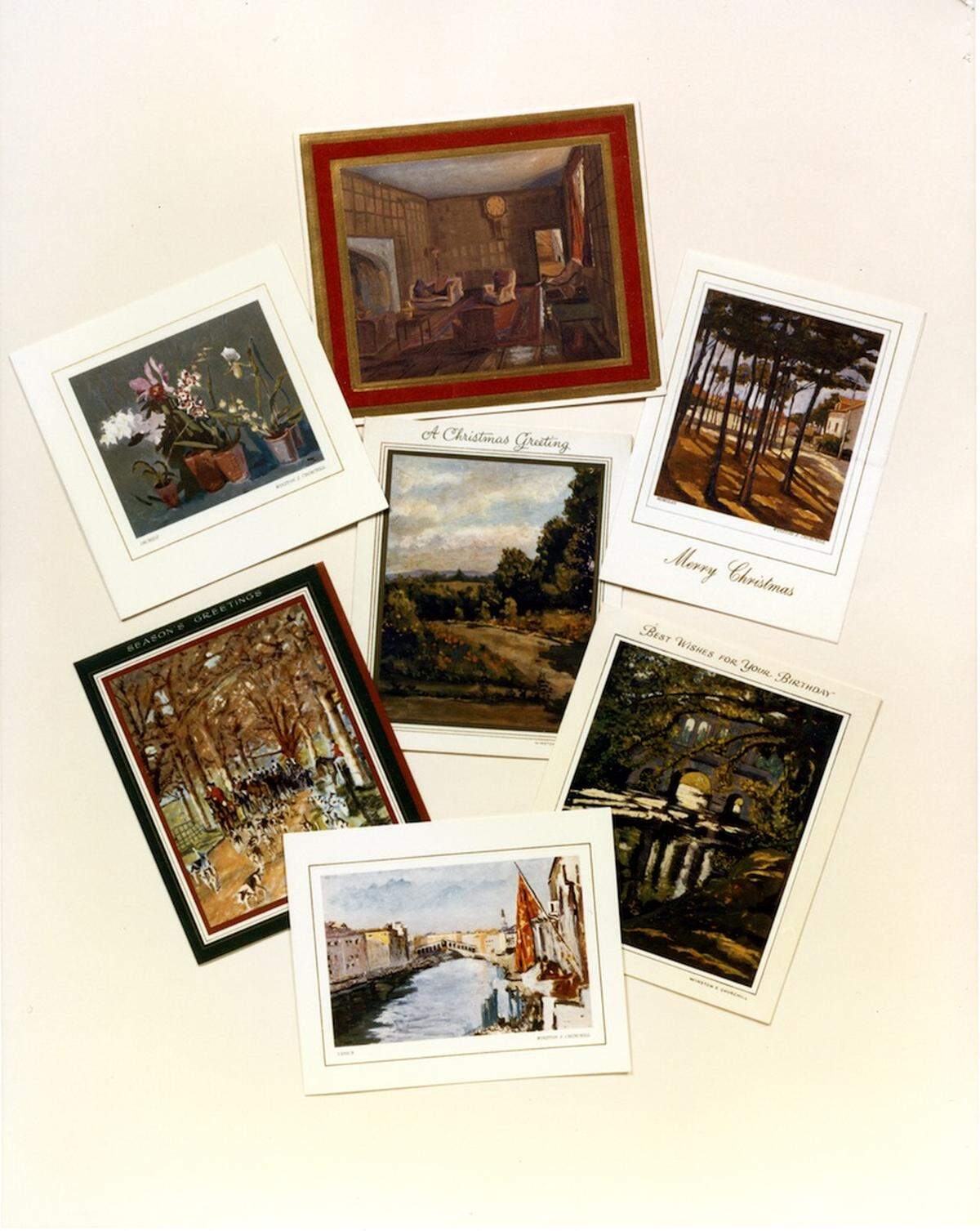 Winston Churchill Christmas Cards. Courtesy of the Hallmark Archives, Hallmark Cards, Inc., Kansas City, Missouri, USA.