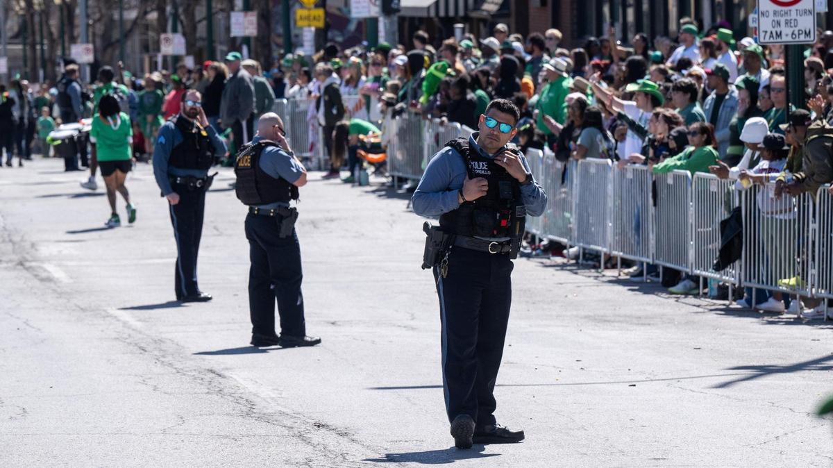 Police presence was heavy during the Kansas City St. Patrick’s Day Parade on Monday, March 17, 2025. Thousands of people line Broadway every year for one of the largest St. Patrick’s Day parades in the nation.