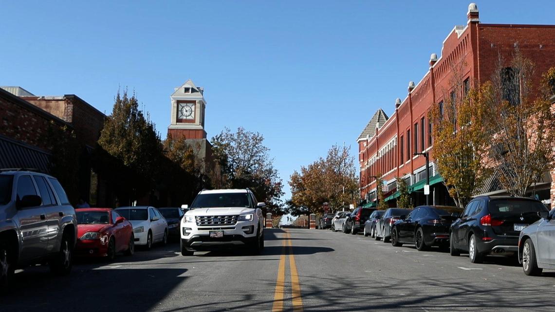 Park Street is pictured in downtown Olathe in 2019.