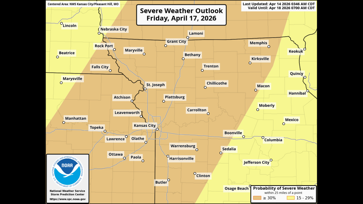 Friday will also be a day to watch as more severe weather is expected. Details remain uncertain on where and when the worst storms will occur, but current guidance points toward mid-afternoon through the evening and into Friday night, according to the National Weather Service.