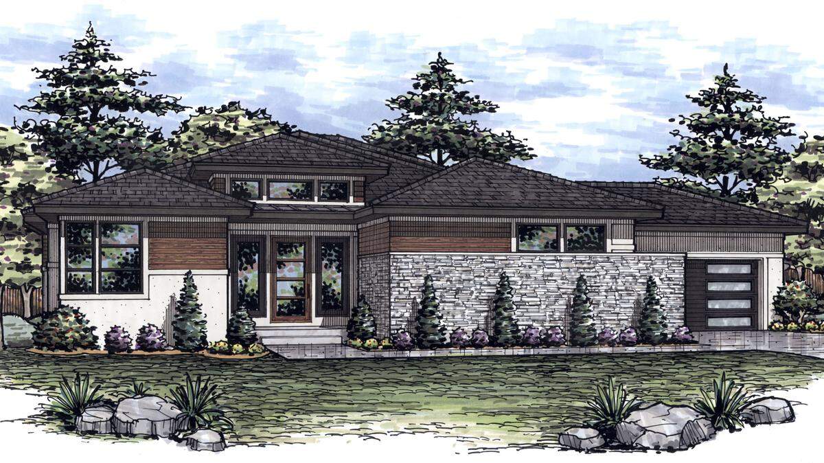 Willis Custom Homes’ signature Clydesdale plan is reimagined in their modern design entry (#8).