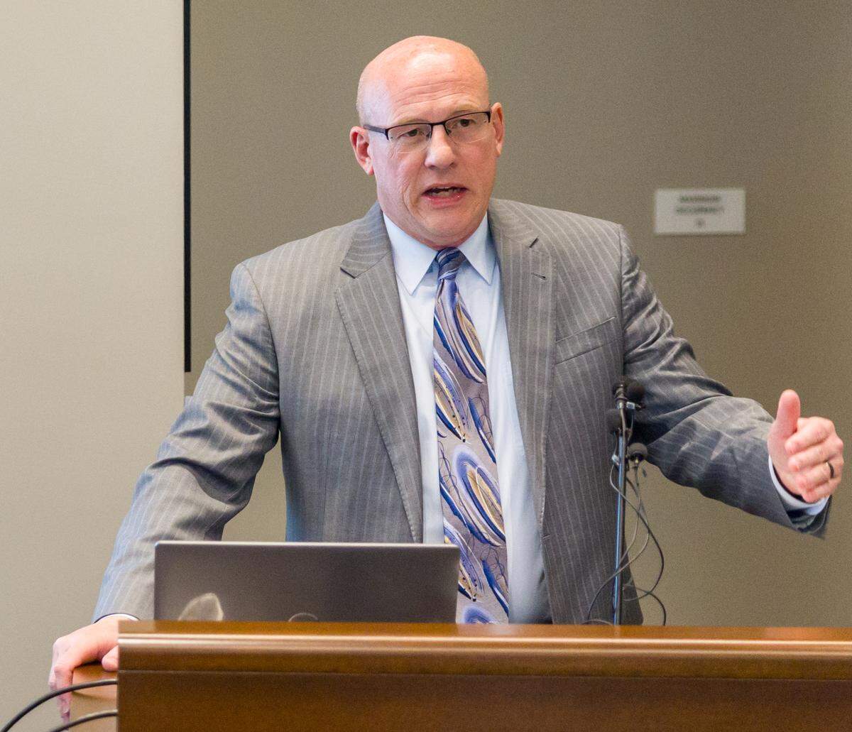 At a press conference Monday, Johnson County District Attorney Steve Howe announced that a Shawnee police officer won’t face criminal charges for a fatal shooting at a QuikTrip in February.