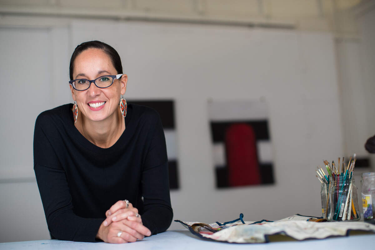 Minneapolis-based artist Dyani White Hawk’s “Speaking to Relatives” will open at the Kemper Museum of Contemporary Art on Feb. 19.