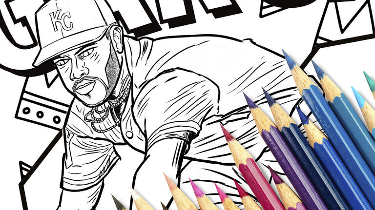 Celebrate the Royals’ playoff run with downloadable Maikel Garcia coloring page