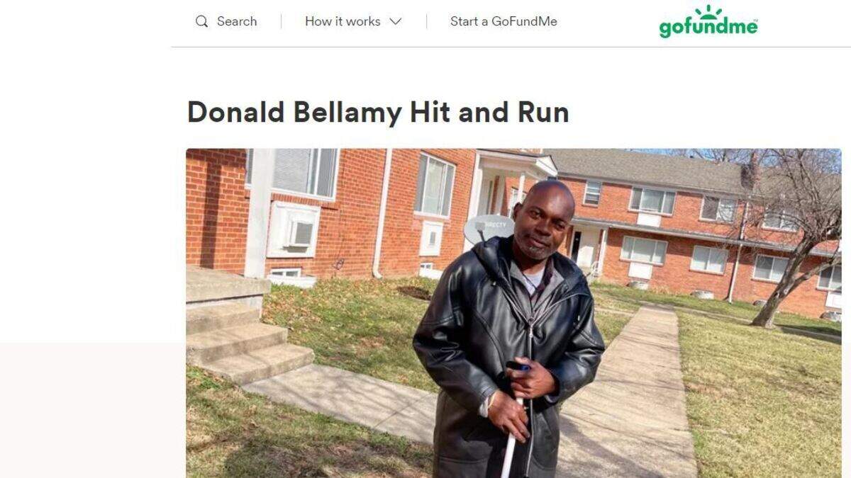 Donald Bellamy, 59, was killed in a hit and run crash Friday in Kansas City. His son said he was blind.