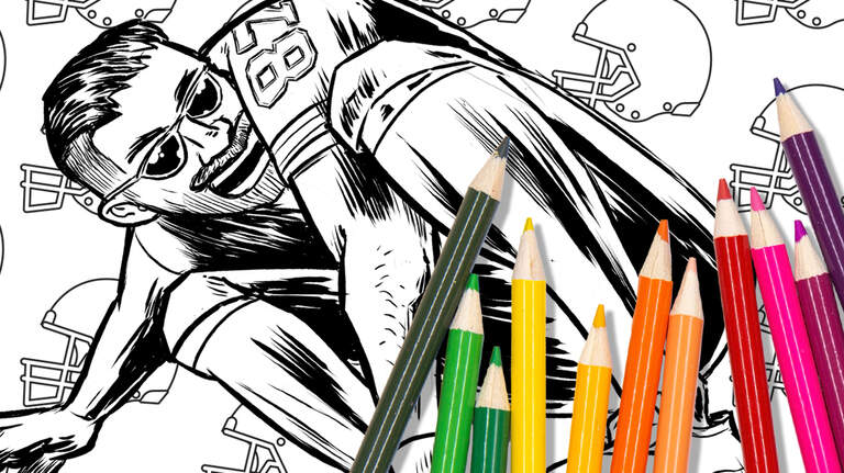 Color your way to the Super Bowl with Kansas City Chiefs tight end Travis Kelce