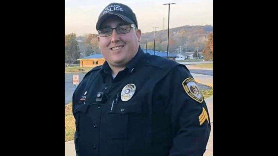 Detective Sgt. Mason Griffith died from injuries sustained in a shooting at a Casey’s gas station in Hermann, Missouri. Another police officer was injured in the shooting but was in serious condition, but stable, at a hospital, according to the Missouri Highway Patrol