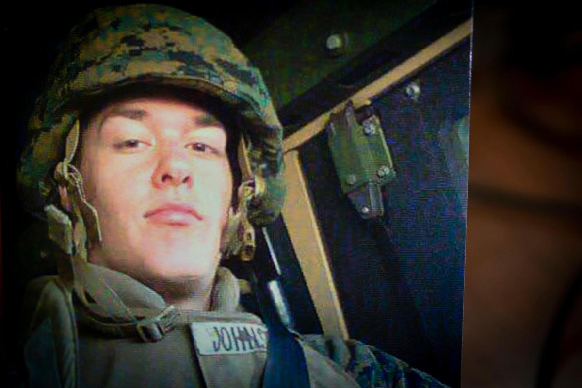 Cpl. Kindall Johnson, a veteran of the U.S. Marine Corps killed himself with two bullets to the heart outside a police station in 2015 in Springfield, Missouri. After a back injury, Johnson, 22, was medically retired from the Marine Corps. He spent his whole life wanting to be a Marine.