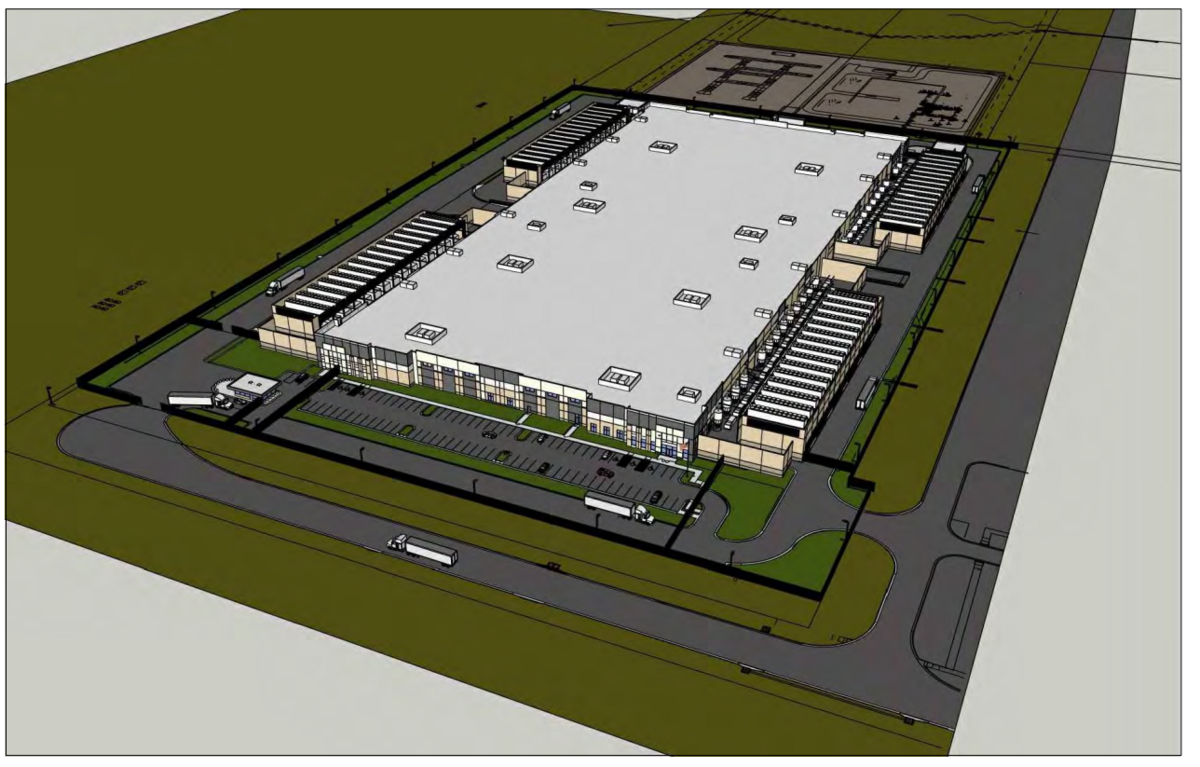 Rendering of a proposed data center in Edgerton at 31800 W. 196th Street.