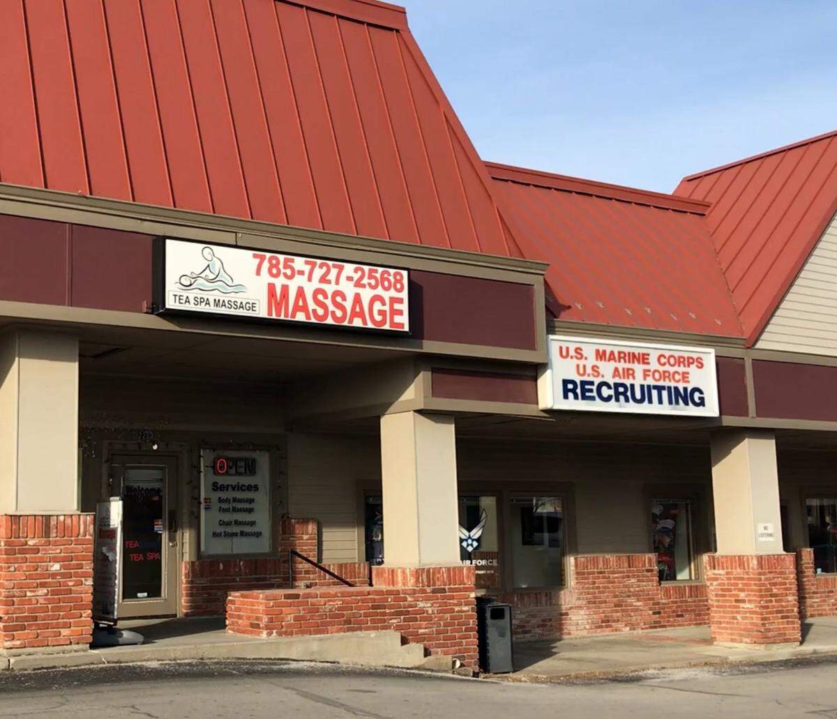 A naked Robert Gross was allegedly caught on surveillance video in 2017 assaulting an employee at the Tea Spa massage parlor in Lawrence, Kan. Gross was charged with aggravated sexual battery in the incident.