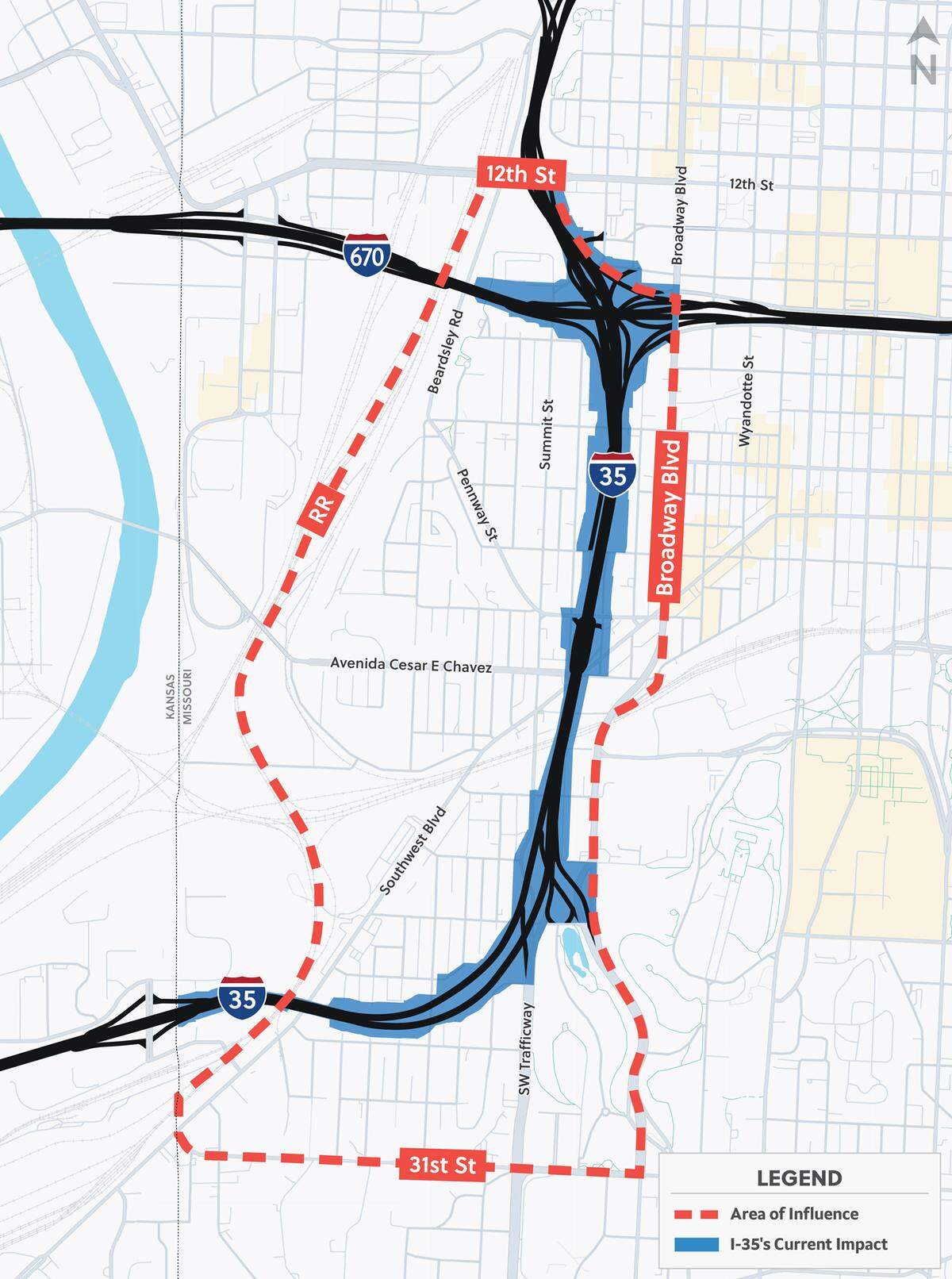 The Reconnecting the Westside study area