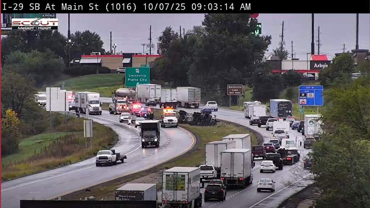 A semi-tanker hauling hazardous materials ran off of northbound Interstate 29, overturning into the median early Tuesday in Platte City. The crash forced lanes of I-29 in both directions to be shut down while the crash was investigated.