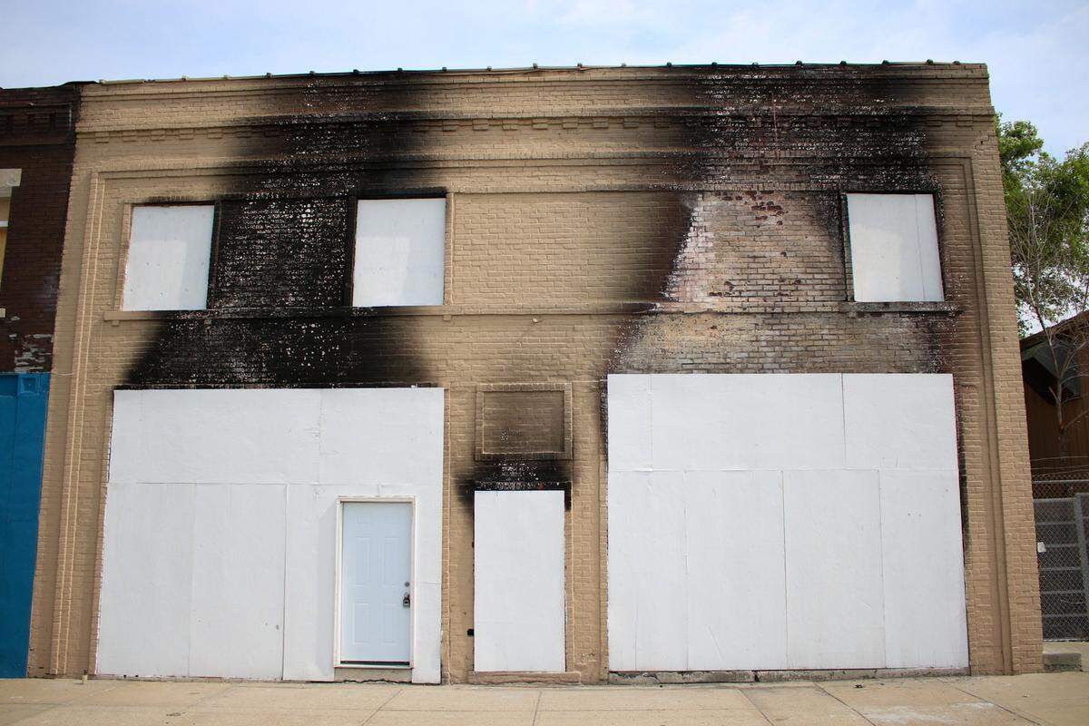 A fire caused visible damage to a commercial building at 2308 Truman Road on Mother’s Day, May 12, 2024. The building owner, Kortnee Fielder, has been renovating the building into a salon and event space.