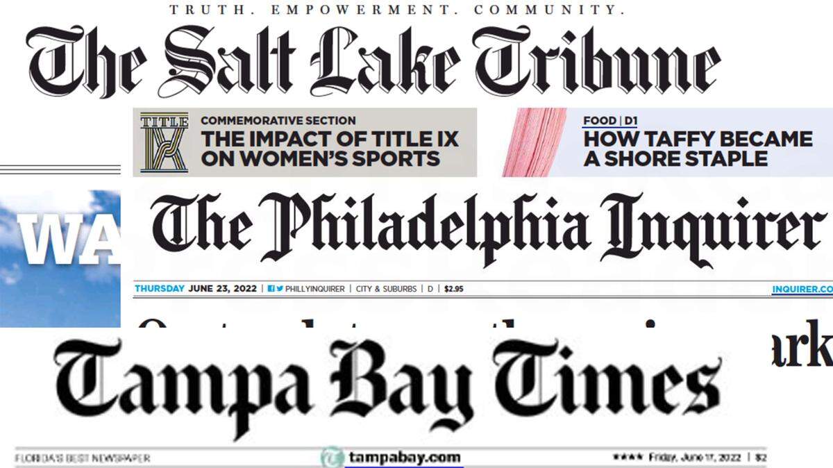 The Philadelphia Inquirer, Salt Lake Tribune and Tampa Bay Times newspapers have transformed into 501(c)(3)s.