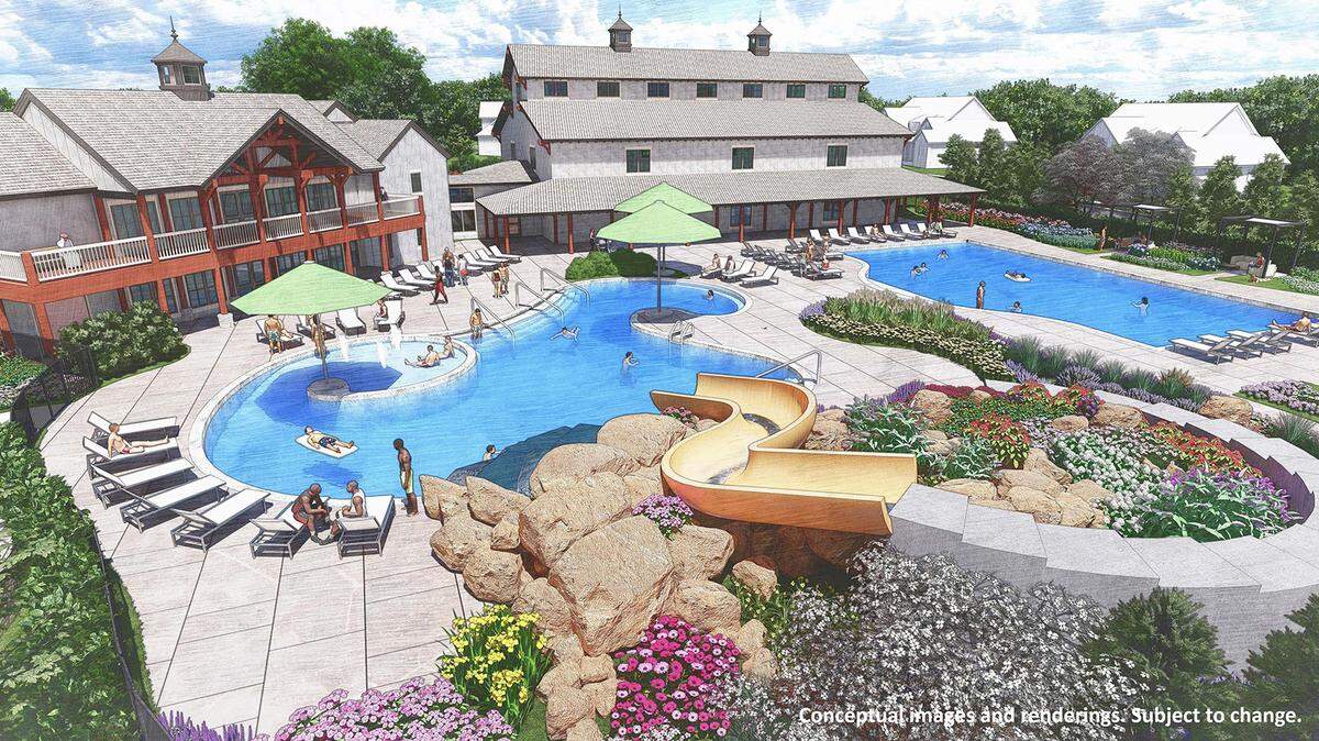 Abundant treats await homebuyers in Rodrock’s Sundance Ridge! The highly anticipated first phase of its multi-million-dollar amenities center, dubbed ‘The Village,’ is well underway. The first phase of the amenities package includes a spacious, welcoming clubhouse and the first of two swimming pools.