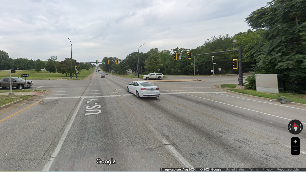 One person was killed in a hit-and-run crash on southbound 71 Highway at the 59th Street stoplight in Kansas City Tuesday night, police said.