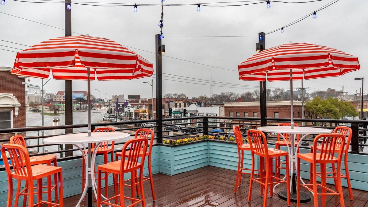 The view from the rooftop at Fountain Haus, 401 Westport Road.