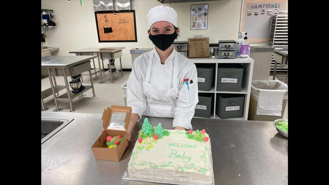 Lee Delerue placed first in her division for the Family, Career, and Community Leaders of America’s national fall conference in the pastry arts technical decorating skills competition. Her prize was a full tuition scholarship to Sullivan University, valued at approximately $50,000.